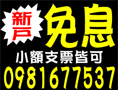 免息  小額    免息